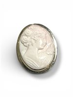 Brosche Mandile 1922 Dame Cammei  in Silber Conchiglia 2MSPCM20